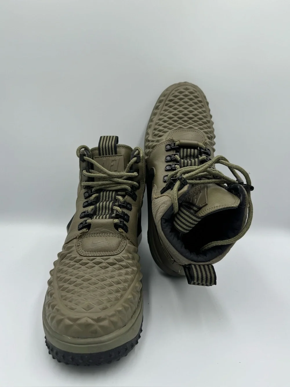 Nike Lunar Force 1 Duckboot, Men’s sz 8.5, Medium Olive Green/Black, 916682-202